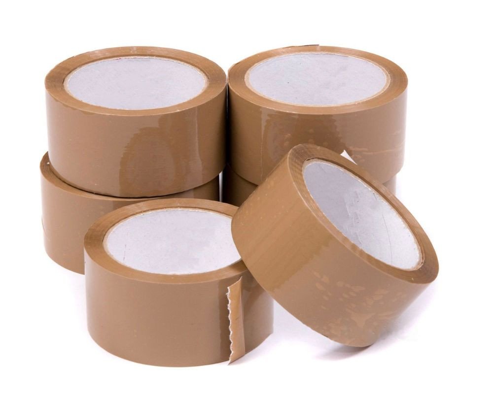 Low noise brown packing tape